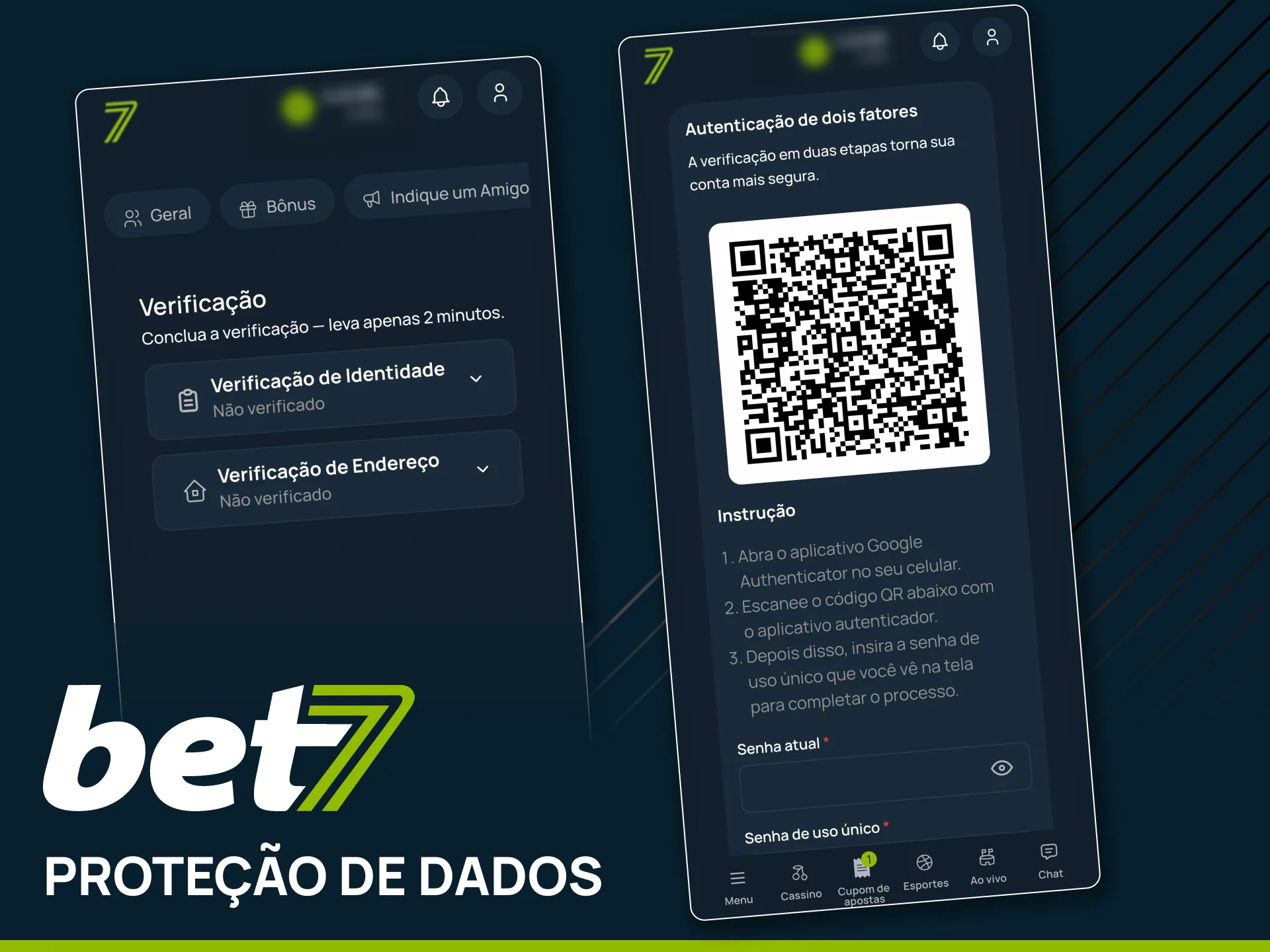 Garanta transações seguras no app Bet7.