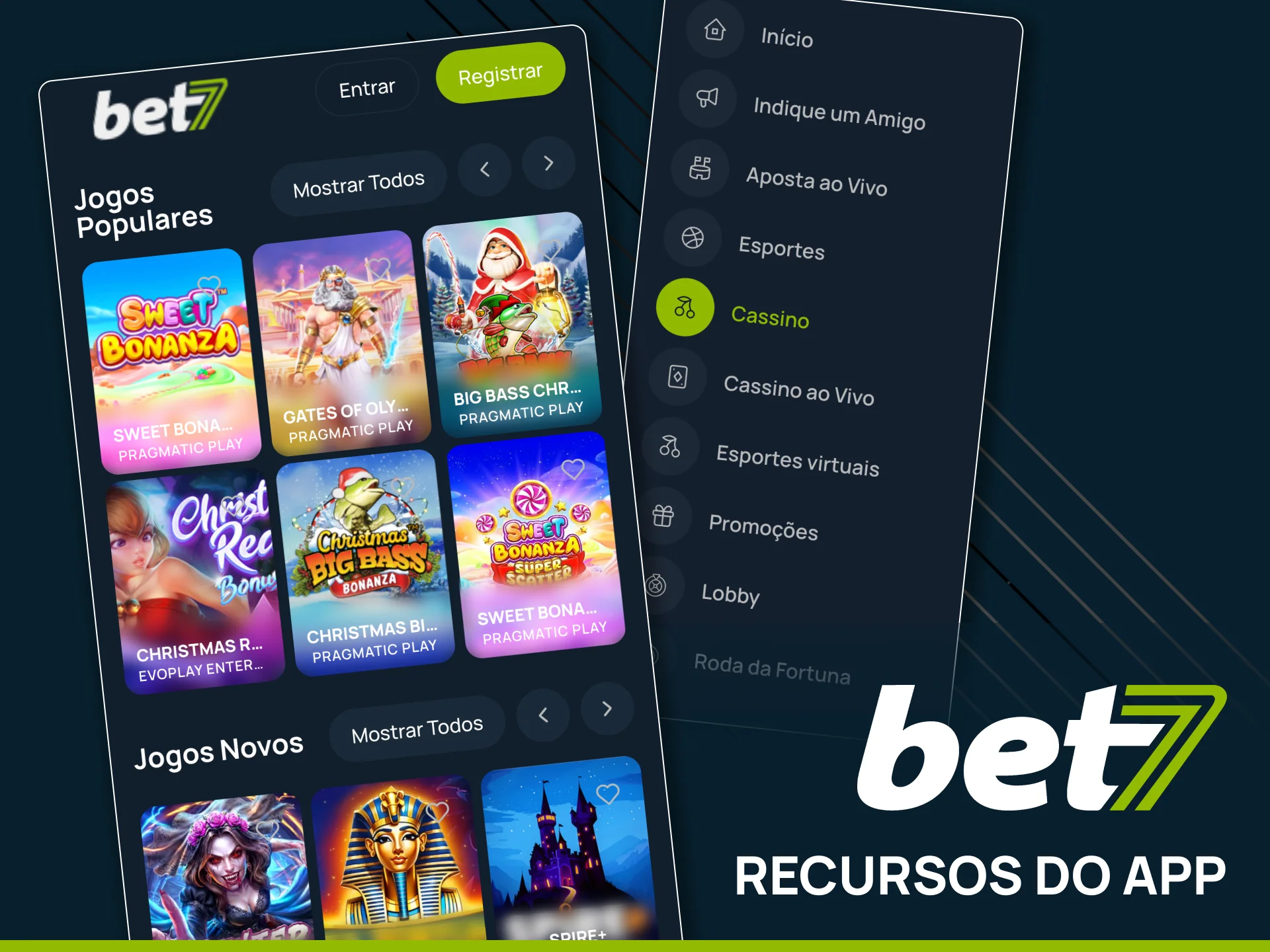 Navegue na interface amigável da Bet7.