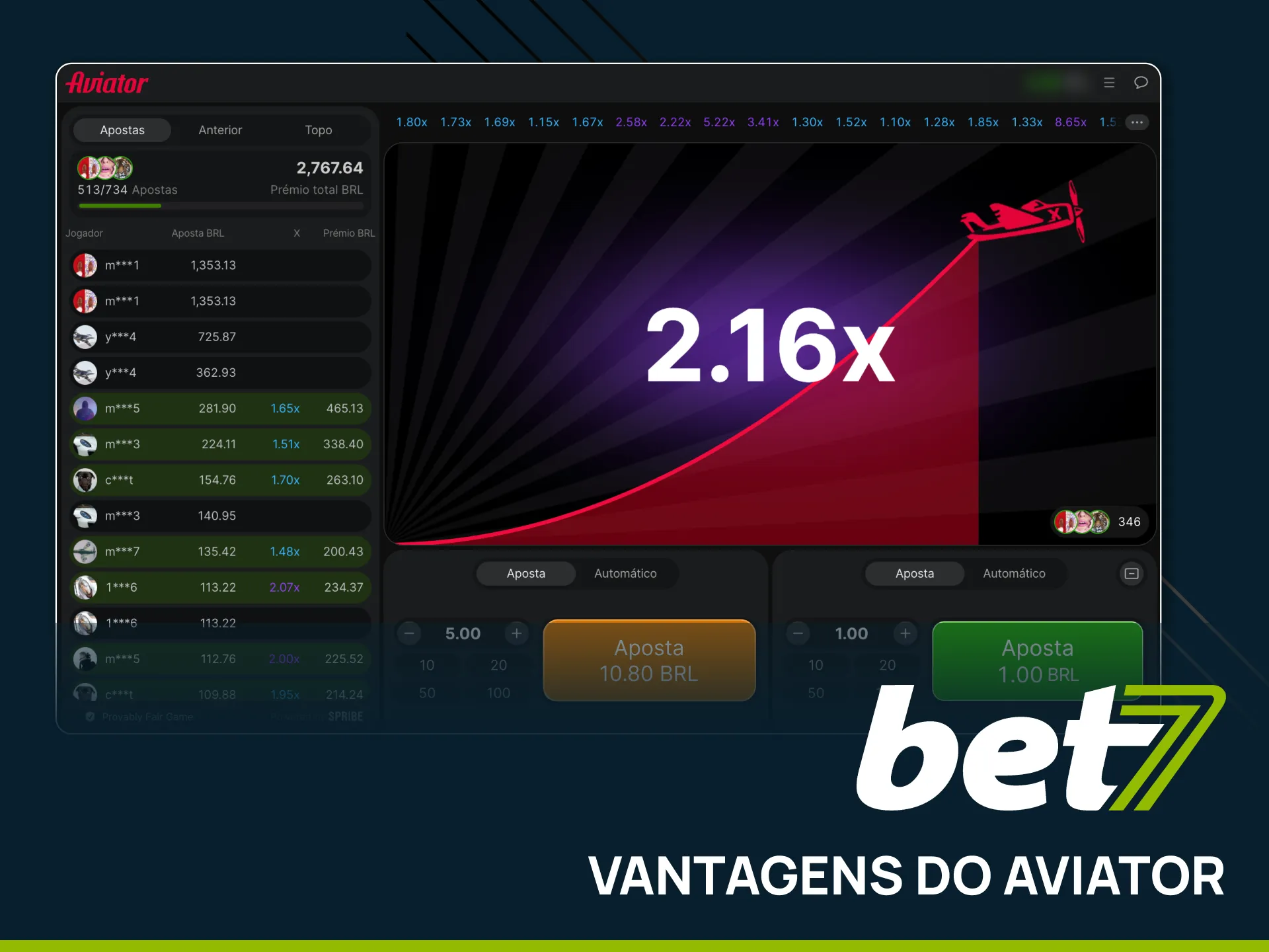 Aproveite rodadas rápidas e emocionantes no Aviator da Bet7.