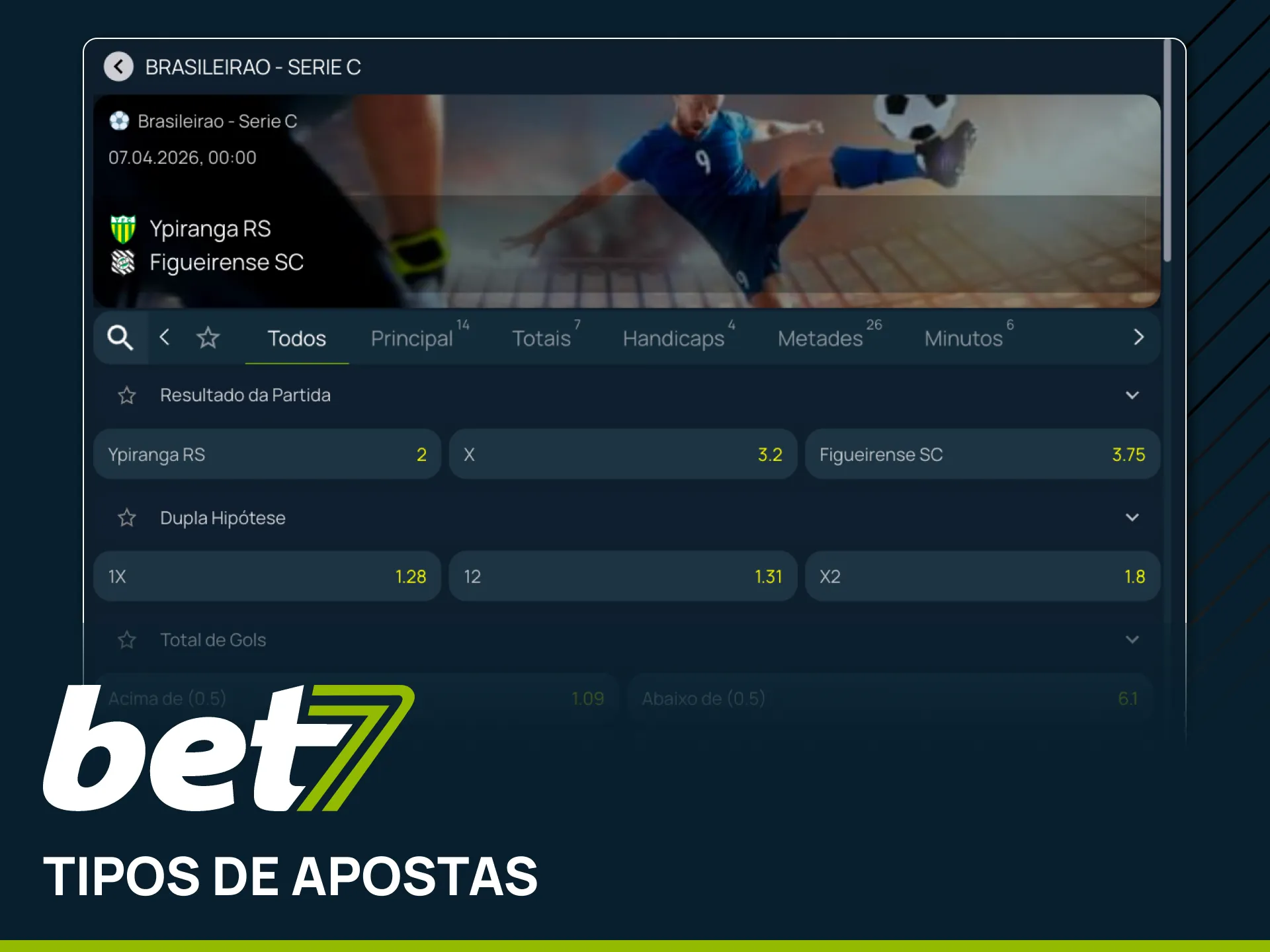 Tente prever o placar exato e o primeiro gol na Bet7.