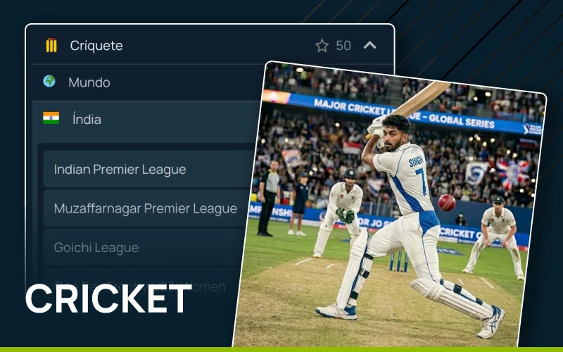 Escolha o vencedor do críquete na Bet7.