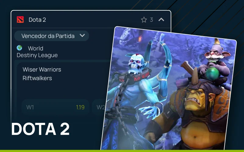 Torça pelos times de Dota 2 na Bet7.
