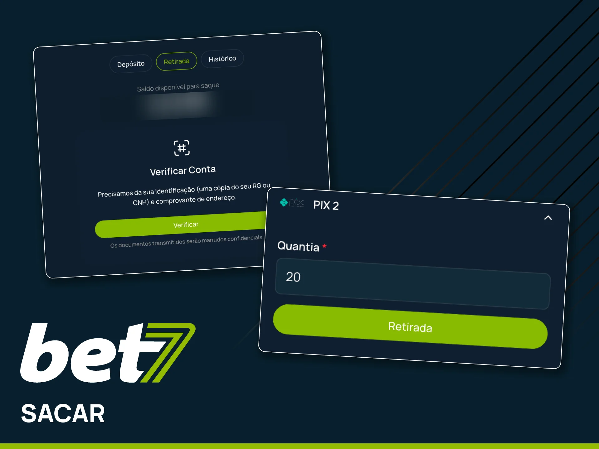 Solicite seu saque com segurança na Bet7.