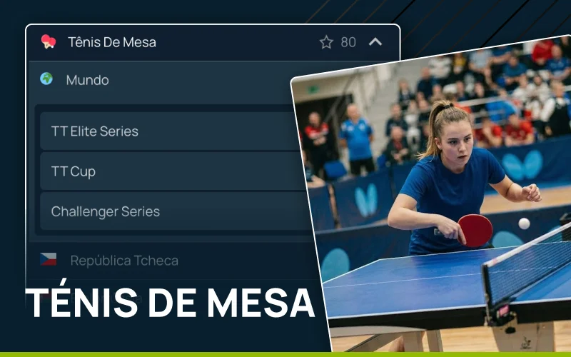 Aposte no tênis de mesa na Bet7.